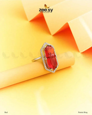 Painite Ring Red Finger Ring - Zeesy Jewellery Pakistan | Premium Artificial & Imitation Jewellery