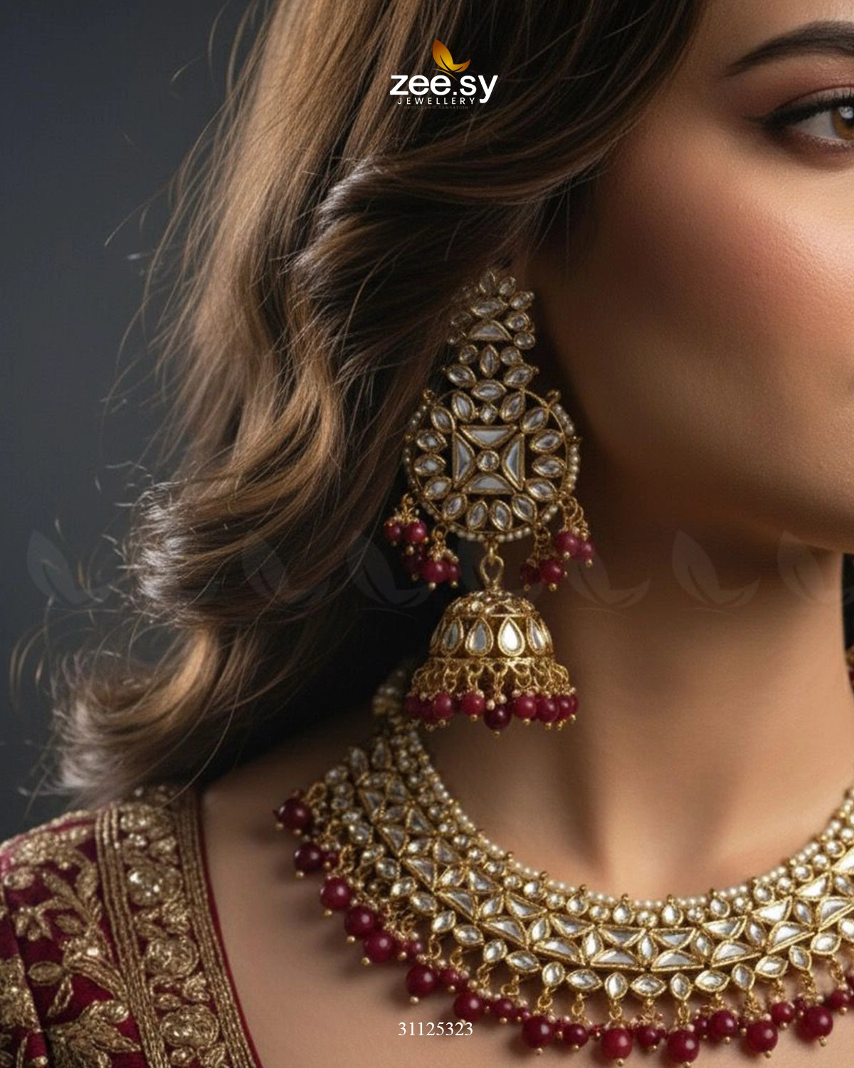 Gilded Perpetual Crystal Necklace Set - Zeesy Jewellery