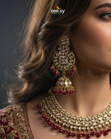 Gilded Perpetual Crystal Necklace Set - Zeesy Jewellery