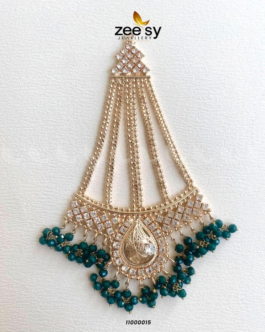 JHUMAR-0073 Green jhumar - Zeesy Jewellery Pakistan