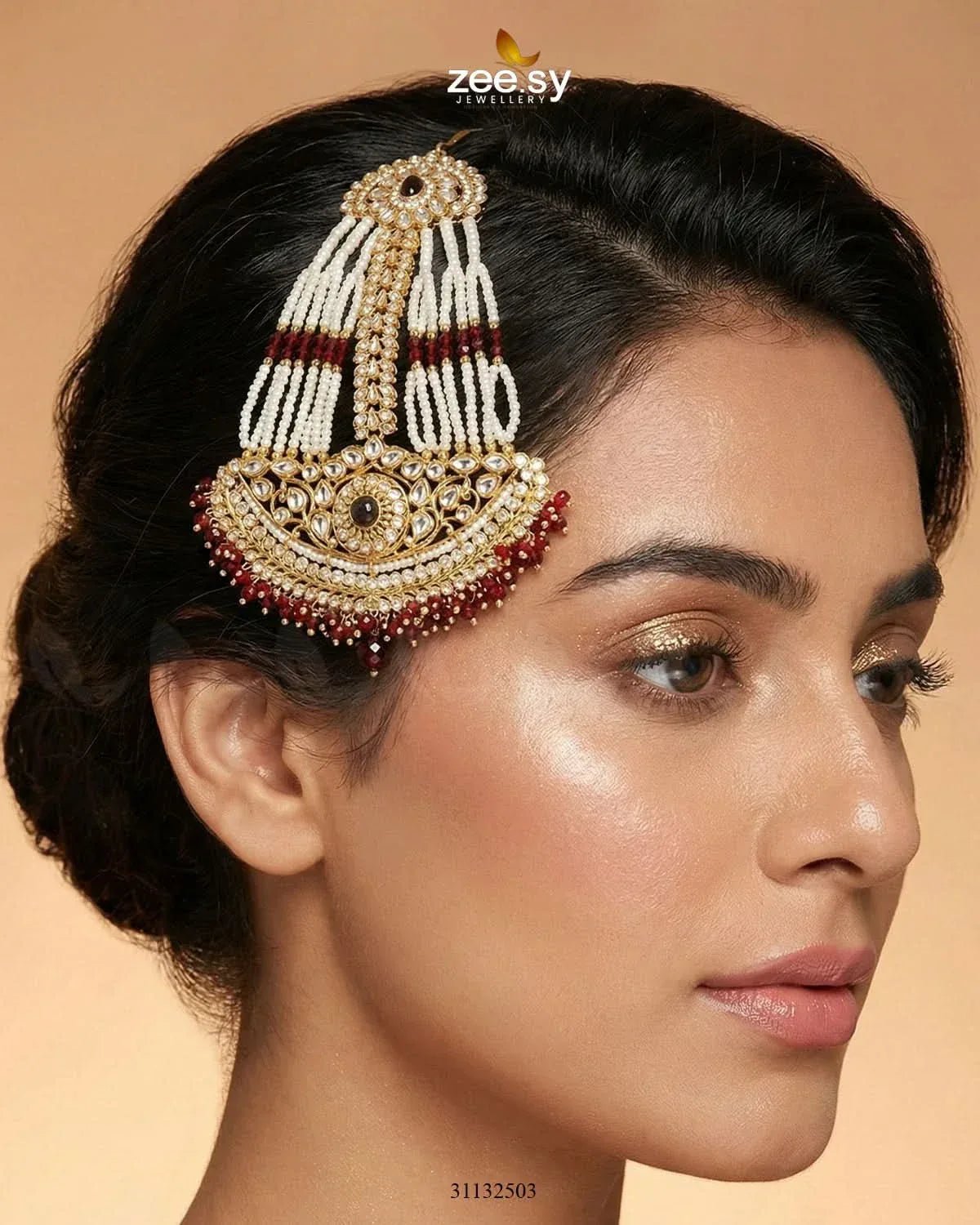 Sharjeena Pearl Kundan jhumar jhumar - Zeesy Jewellery Pakistan | Premium Artificial & Imitation Jewellery