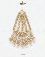 Bloom Pearl Bridal Jhumar Golden White jhumar - Zeesy Jewellery Pakistan | Premium Artificial & Imitation Jewellery