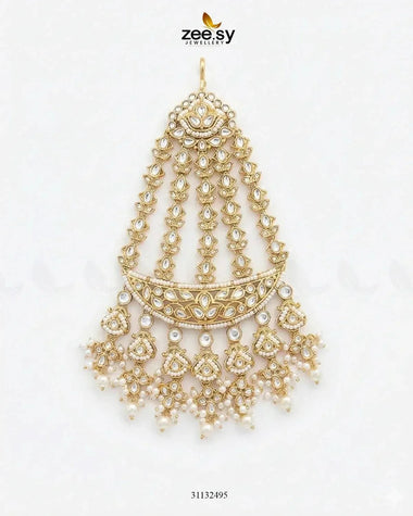 Bloom Pearl Vintage Jhumar Golden White jhumar - Zeesy Jewellery Pakistan | Premium Artificial & Imitation Jewellery