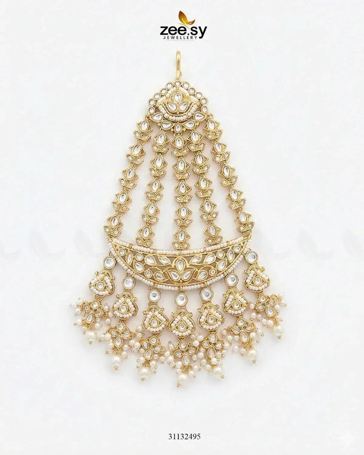 Bloom Pearl Vintage Jhumar Golden White jhumar - Zeesy Jewellery Pakistan | Premium Artificial & Imitation Jewellery