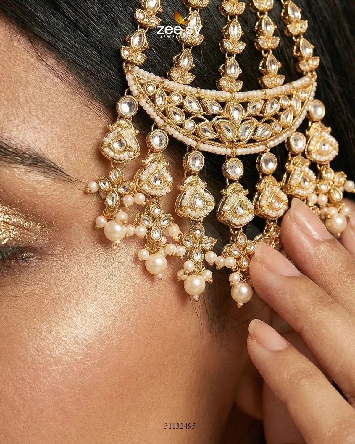 Bloom Pearl Bridal Jhumar jhumar - Zeesy Jewellery Pakistan | Premium Artificial & Imitation Jewellery