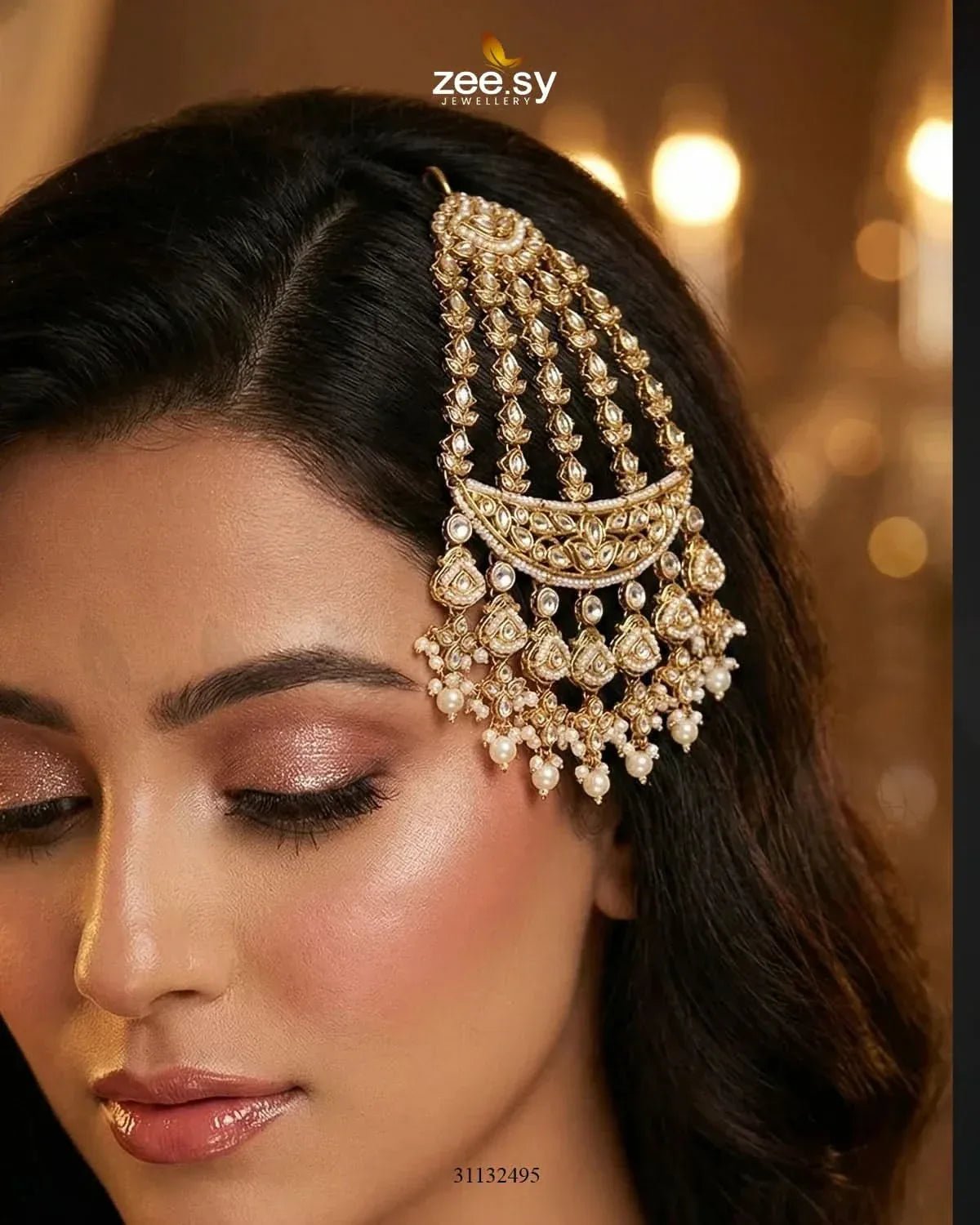 Bloom Pearl Bridal Jhumar jhumar - Zeesy Jewellery Pakistan | Premium Artificial & Imitation Jewellery
