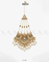 Gulnar Floral Beads Jhumar Golden Pearl jhumar - Zeesy Jewellery Pakistan | Premium Artificial & Imitation Jewellery