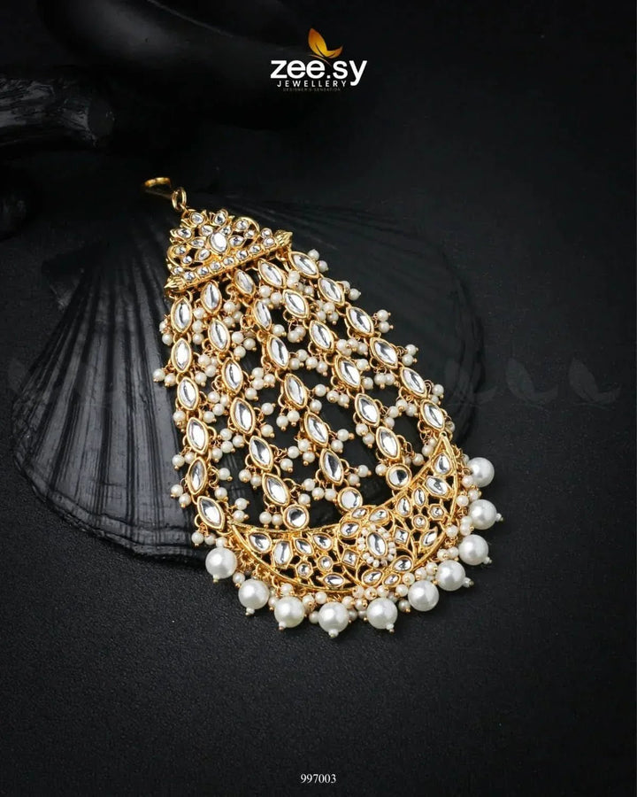 Echinacea Jhumar White jhumar - Zeesy Jewellery Pakistan | Premium Artificial & Imitation Jewellery