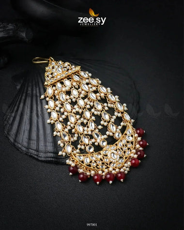 Echinacea Jhumar Red jhumar - Zeesy Jewellery Pakistan | Premium Artificial & Imitation Jewellery