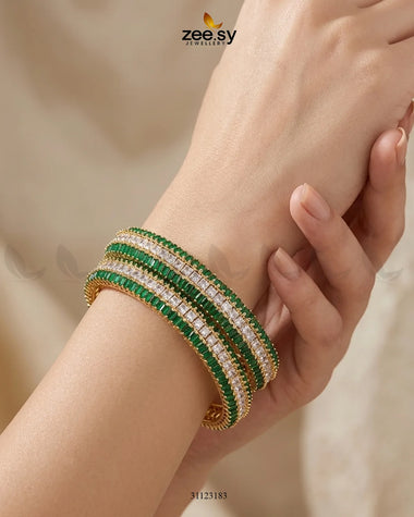 kalyani Rich Traditional Tiered Gem Bangles BANGLES - Zeesy Jewellery Pakistan | Premium Artificial & Imitation Jewellery
