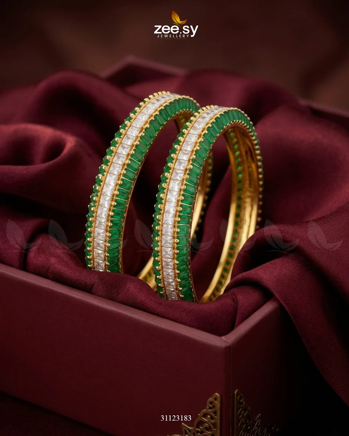 kalyani Rich Traditional Tiered Gem Bangles