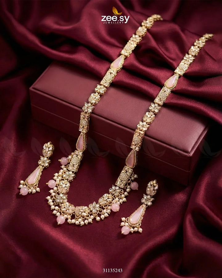 Turkish Floral Malla Necklace Set Malla Necklace - Zeesy Jewellery Pakistan | Premium Artificial & Imitation Jewellery