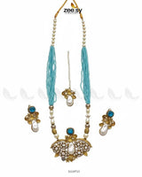 Carved Stream Malla Necklace Set Malla Necklace - Zeesy Jewellery Pakistan | Premium Artificial & Imitation Jewellery