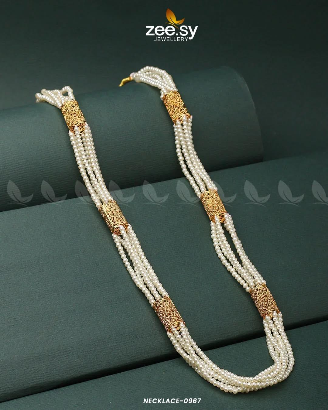 MALLA NECKLACE-0967 Pearl Malla Necklace - Zeesy Jewellery Pakistan | Premium Artificial & Imitation Jewellery