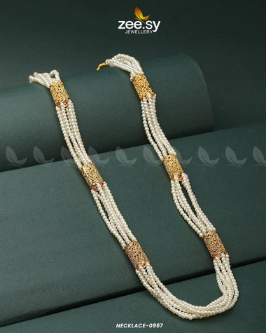 MALLA NECKLACE-0967 Pearl Malla Necklace - Zeesy Jewellery Pakistan | Premium Artificial & Imitation Jewellery