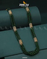 MALLA NECKLACE-0967 Green Malla Necklace - Zeesy Jewellery Pakistan | Premium Artificial & Imitation Jewellery