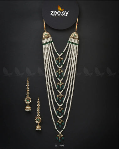 Sitarah Malla Necklace Green Malla Necklace - Zeesy Jewellery Pakistan | Premium Artificial & Imitation Jewellery
