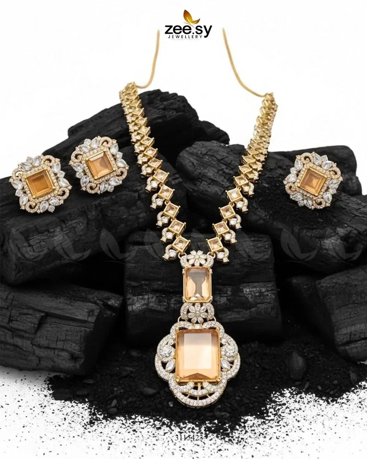 Safina Malla Necklace Set - Zeesy.pk
