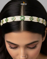 Gilded Perpetual Gemstone Sheesh Patti MATHA PATI - Zeesy Jewellery Pakistan | Premium Artificial & Imitation Jewellery