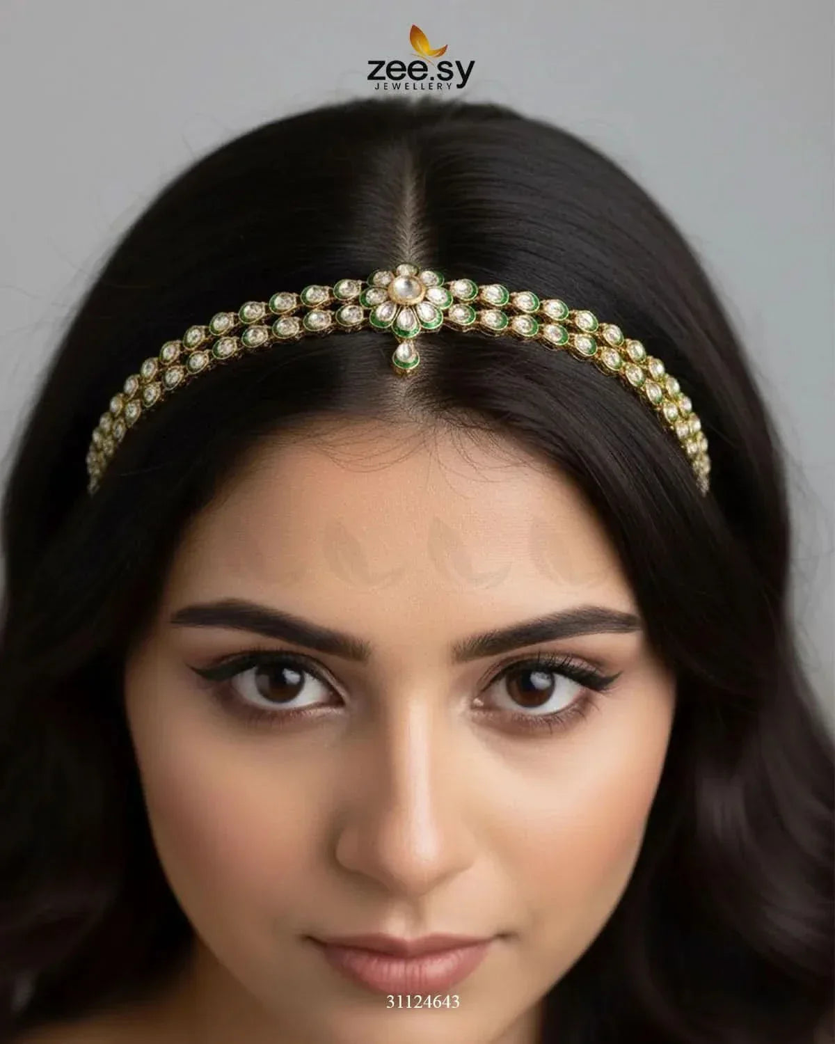 Grandeur Crystal Sheesh Patti MATHA PATI - Zeesy Jewellery Pakistan | Premium Artificial & Imitation Jewellery