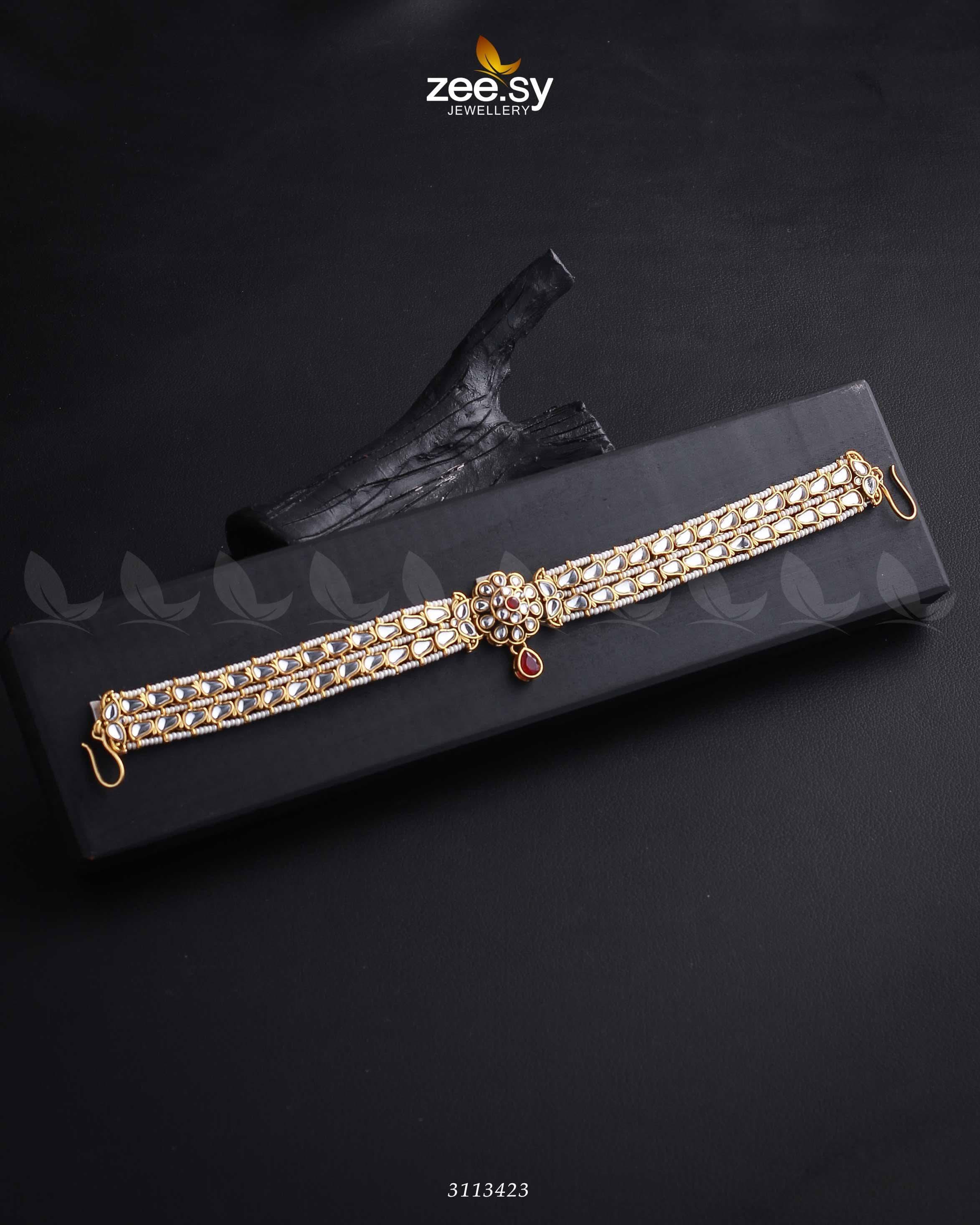 Eminent Gilded Forehead Sheesh Patti Red MATHA PATI - Zeesy Jewellery Pakistan | Premium Artificial & Imitation Jewellery