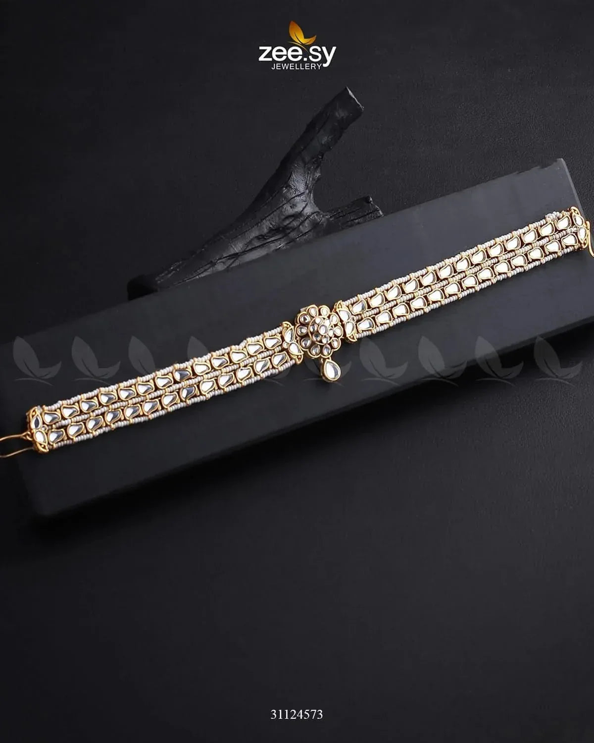 Eminent Gilded Forehead Sheesh Patti Full Pearl MATHA PATI - Zeesy Jewellery Pakistan | Premium Artificial & Imitation Jewellery