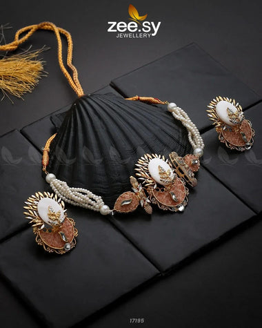 Beloved Adornments Necklace Champagne Necklace Sets - Zeesy Jewellery Pakistan | Premium Artificial & Imitation Jewellery