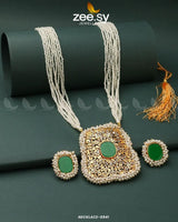 Gajra Pearl Malla Green Necklace Sets - Zeesy Jewellery Pakistan | Premium Artificial & Imitation Jewellery