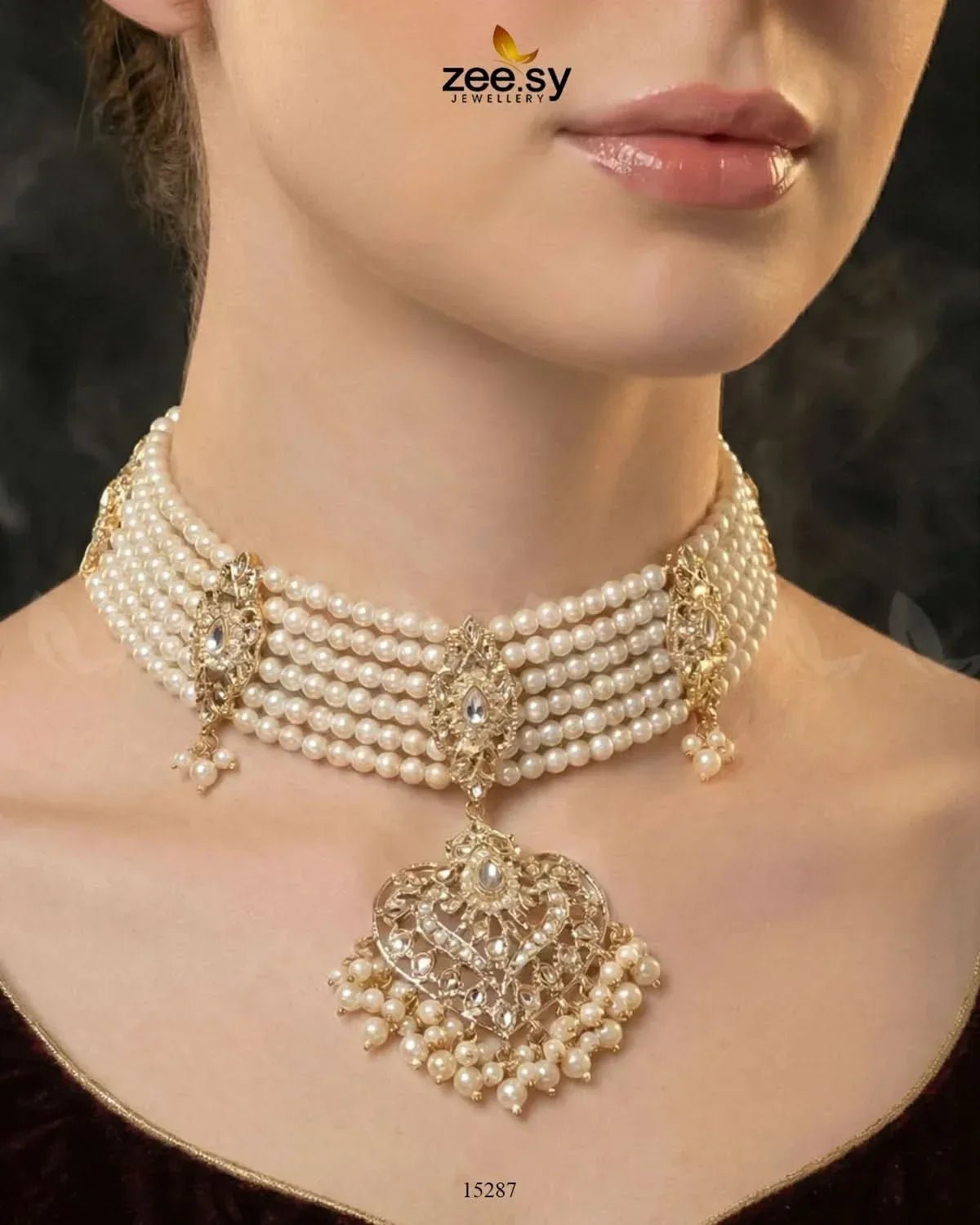 Hyderabadi Guluband Necklace - Zeesy.pk