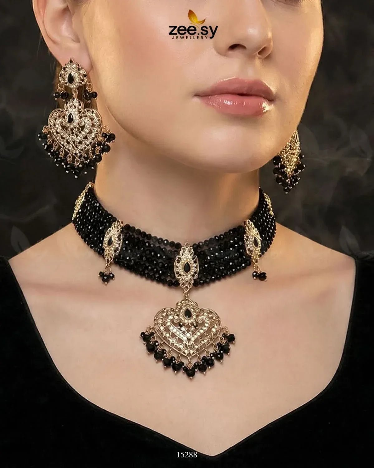 Hyderabadi Guluband Necklace - Zeesy.pk