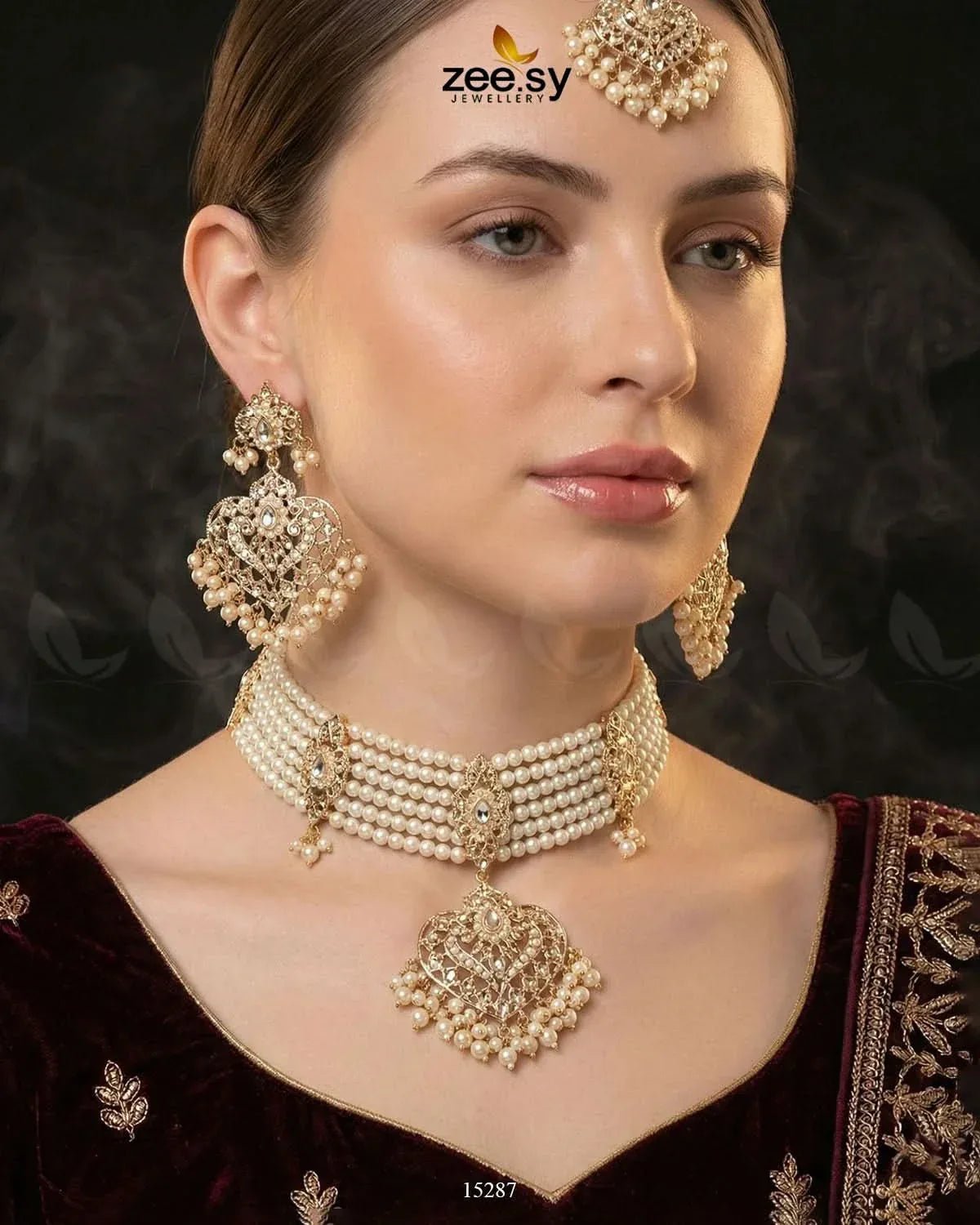 Hyderabadi Guluband Necklace - Zeesy.pk