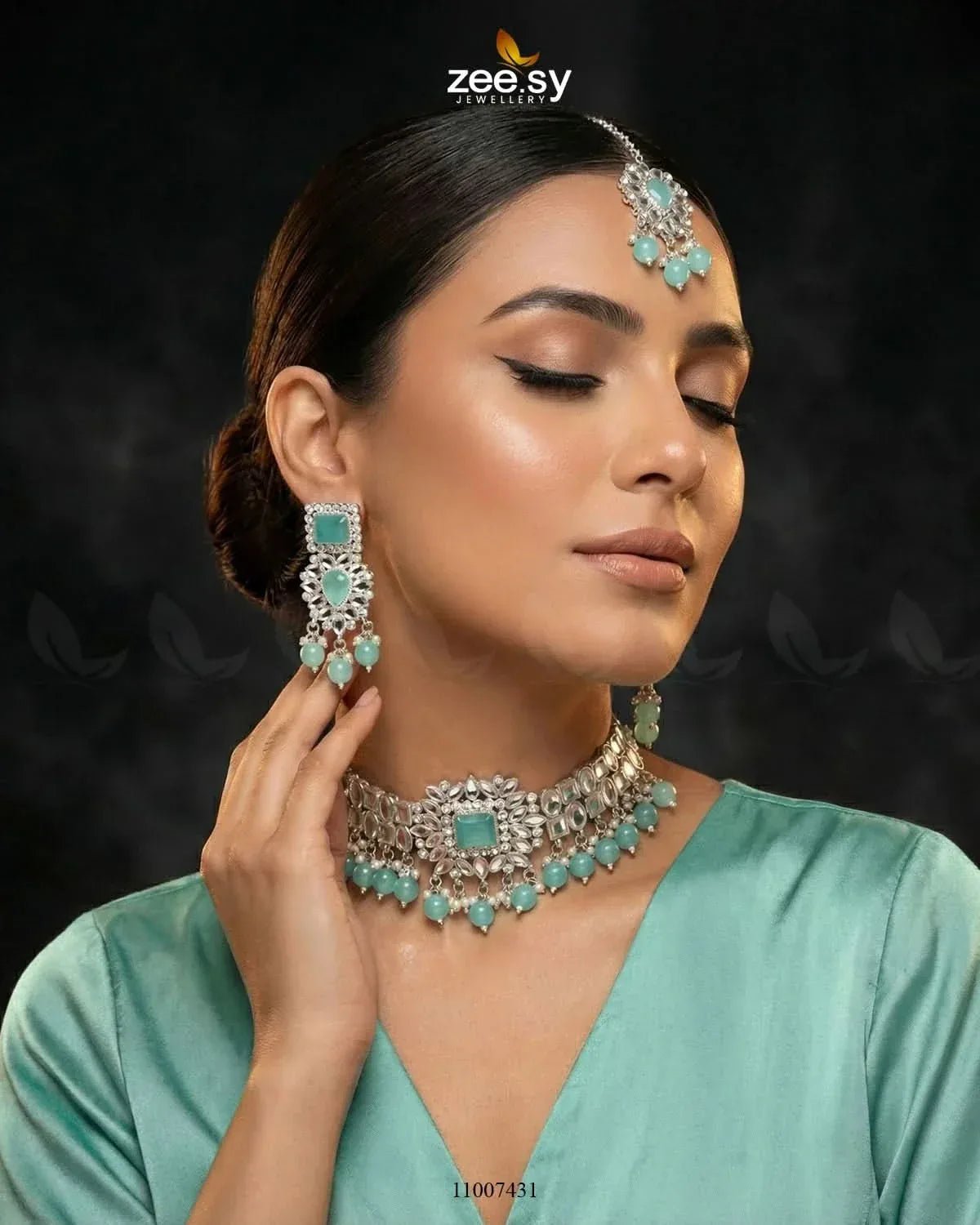 KUNDAN NECKLACE - 0536 - Zeesy.pk