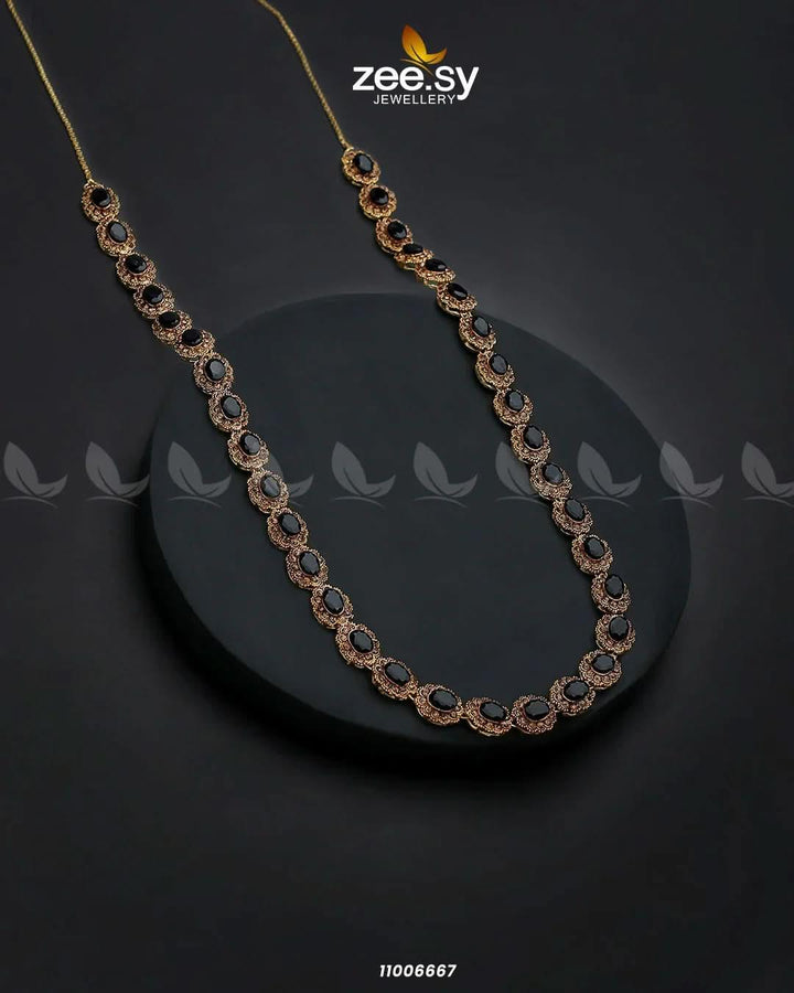 MALLA NECKLACE-0915 Black Necklace Sets - Zeesy Jewellery Pakistan | Premium Artificial & Imitation Jewellery