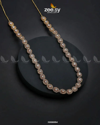 MALLA NECKLACE-0915 Champagne Necklace Sets - Zeesy Jewellery Pakistan | Premium Artificial & Imitation Jewellery