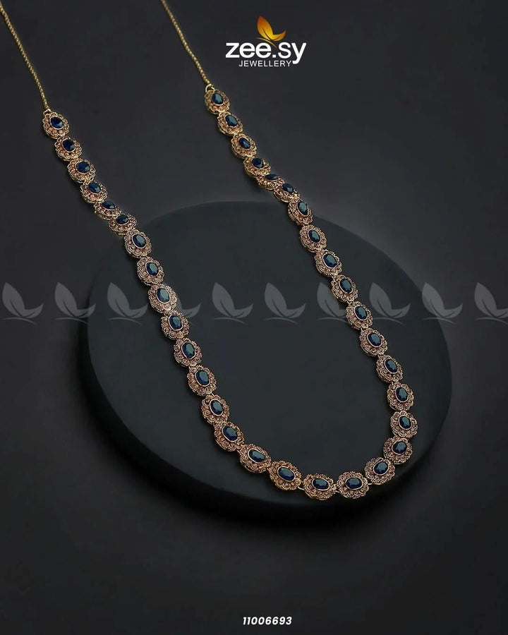 MALLA NECKLACE-0915 Blue Necklace Sets - Zeesy Jewellery Pakistan | Premium Artificial & Imitation Jewellery