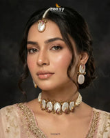 Sovereign Choker Set Pink Necklace Sets - Zeesy Jewellery Pakistan | Premium Artificial & Imitation Jewellery