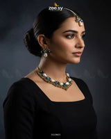 Luminary Gold Toned Necklace Set Necklace Sets - Zeesy Jewellery Pakistan | Premium Artificial & Imitation Jewellery