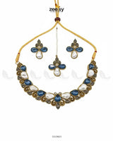 Luminary Gold Toned Necklace Set Necklace Sets - Zeesy Jewellery Pakistan | Premium Artificial & Imitation Jewellery