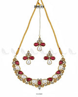 Luminary Gold Toned Necklace Set Necklace Sets - Zeesy Jewellery Pakistan | Premium Artificial & Imitation Jewellery