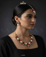 Luminary Gold Toned Necklace Set Necklace Sets - Zeesy Jewellery Pakistan | Premium Artificial & Imitation Jewellery