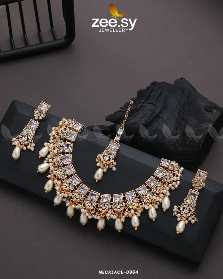 NECKLACE-0964 Pearl Necklace Sets - Zeesy Jewellery Pakistan | Premium Artificial & Imitation Jewellery