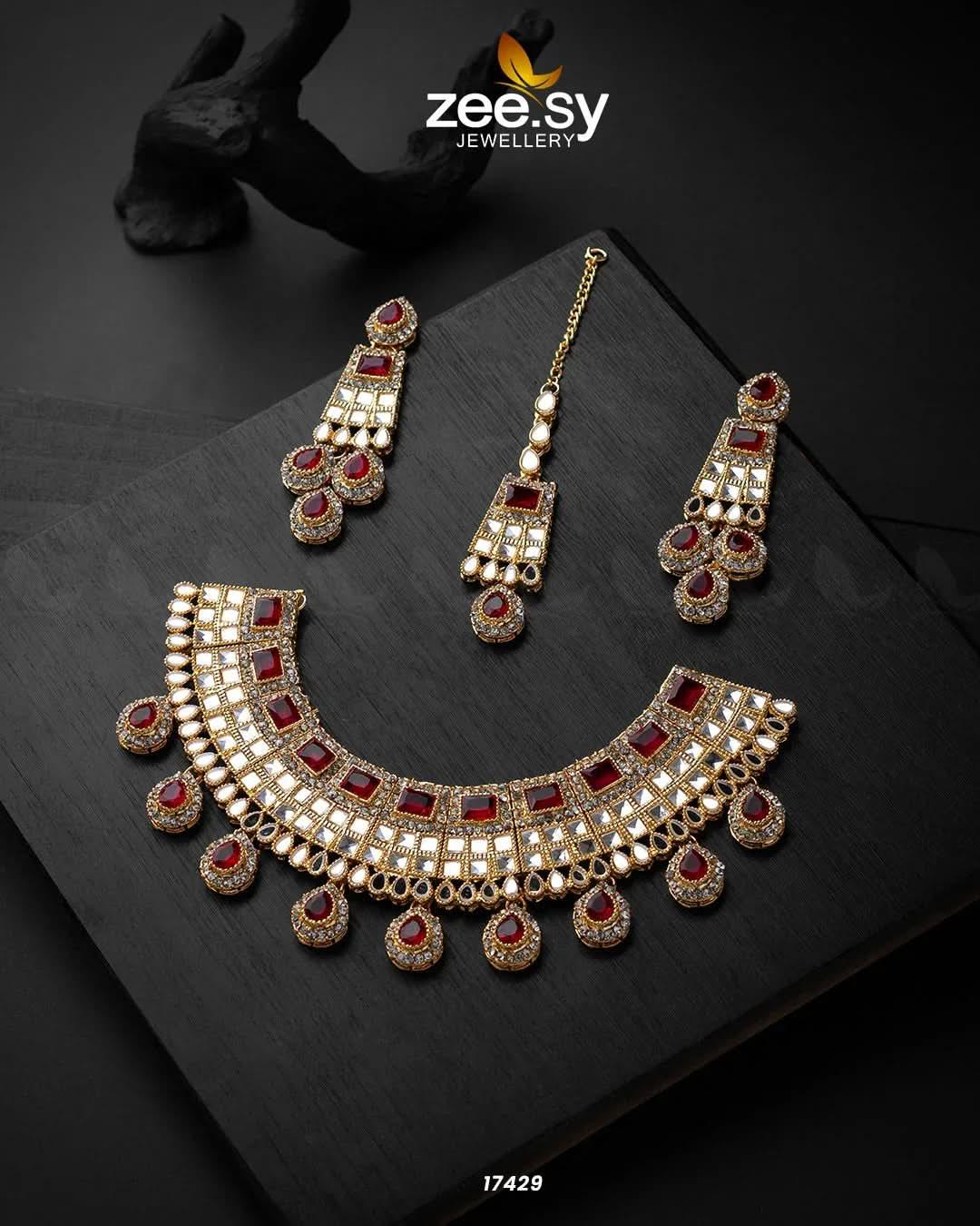 Prestige Necklace Red Necklace Sets - Zeesy Jewellery Pakistan | Premium Artificial & Imitation Jewellery