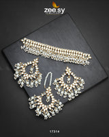 Ayesha's Kundan Choker Set Necklace Sets - Zeesy Jewellery Pakistan | Premium Artificial & Imitation Jewellery