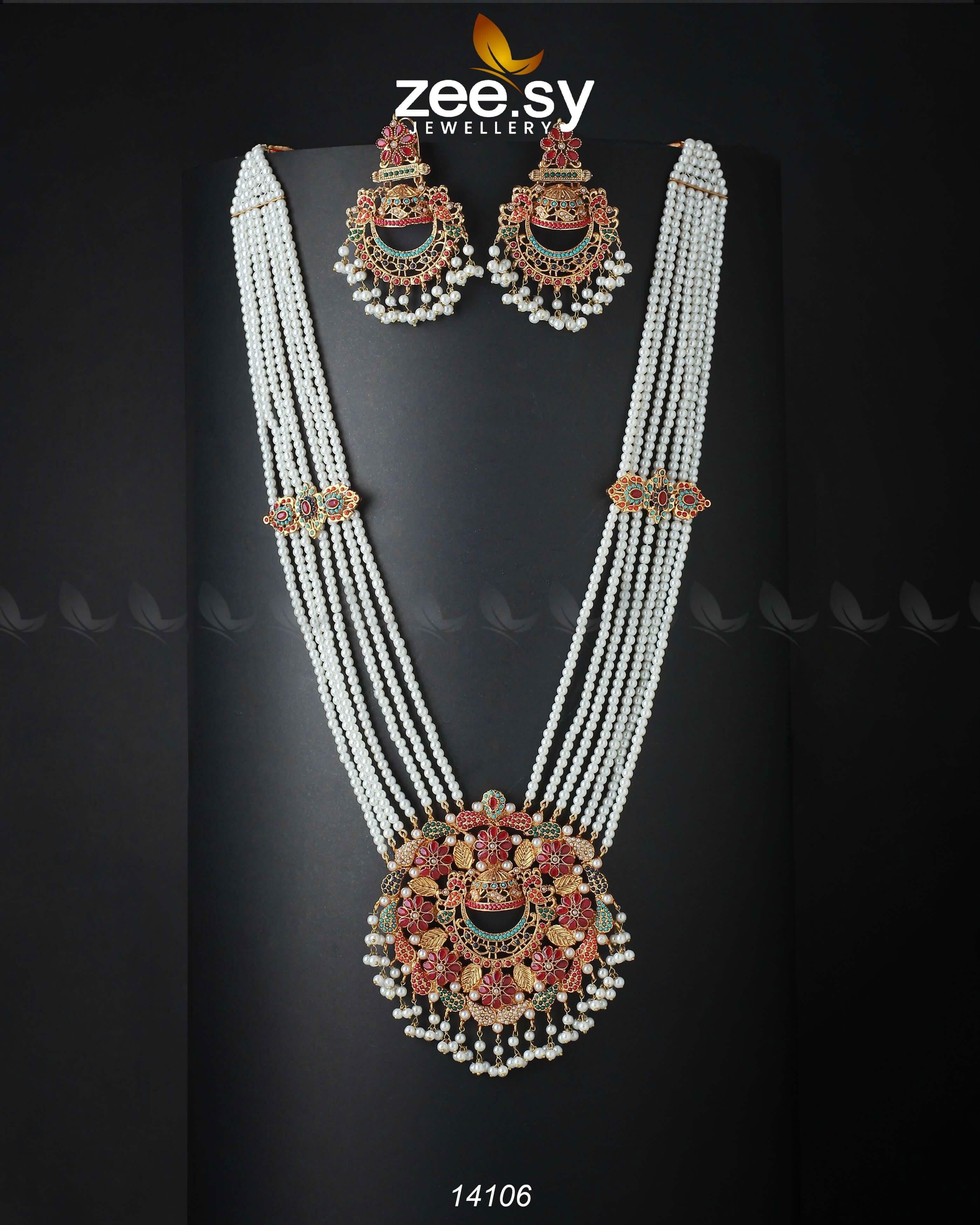 Cascading Malla Necklace Necklace Sets - Zeesy Jewellery Pakistan | Premium Artificial & Imitation Jewellery