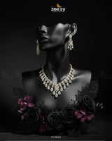 Crystal Dewdrop Gala Necklace Set Necklace Sets - Zeesy Jewellery Pakistan | Premium Artificial & Imitation Jewellery
