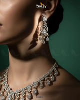 Crystal Dewdrop Gala Necklace Set Necklace Sets - Zeesy Jewellery Pakistan | Premium Artificial & Imitation Jewellery