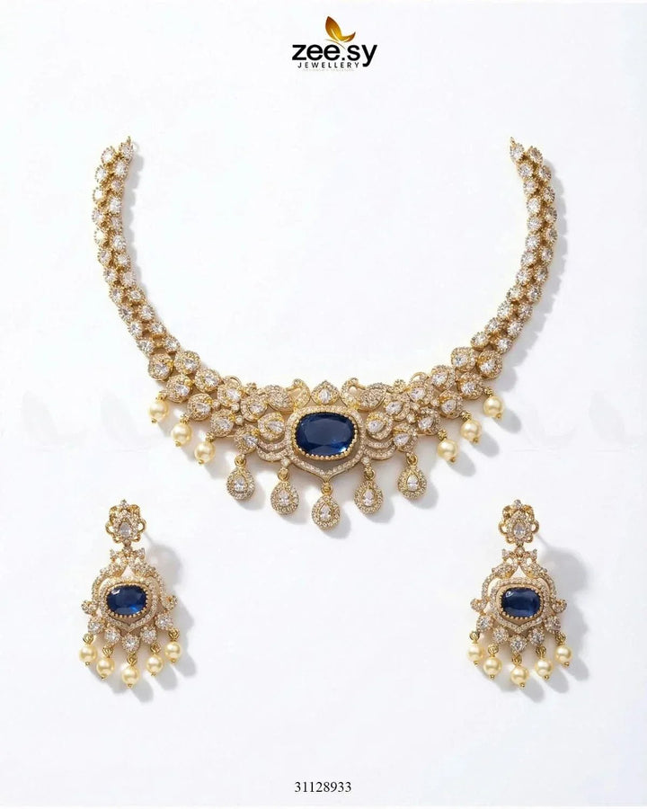 Customizable Radiance Floral Necklace Set Necklace Sets - Zeesy Jewellery Pakistan | Premium Artificial & Imitation Jewellery
