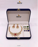 Customizable Radiance Floral Necklace Set Necklace Sets - Zeesy Jewellery Pakistan | Premium Artificial & Imitation Jewellery