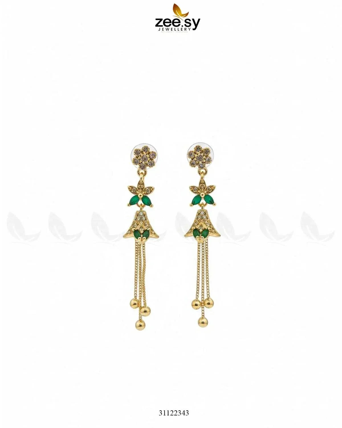 Delicate Jasmine Tassel Earrings Necklace Sets - Zeesy Jewellery Pakistan | Premium Artificial & Imitation Jewellery
