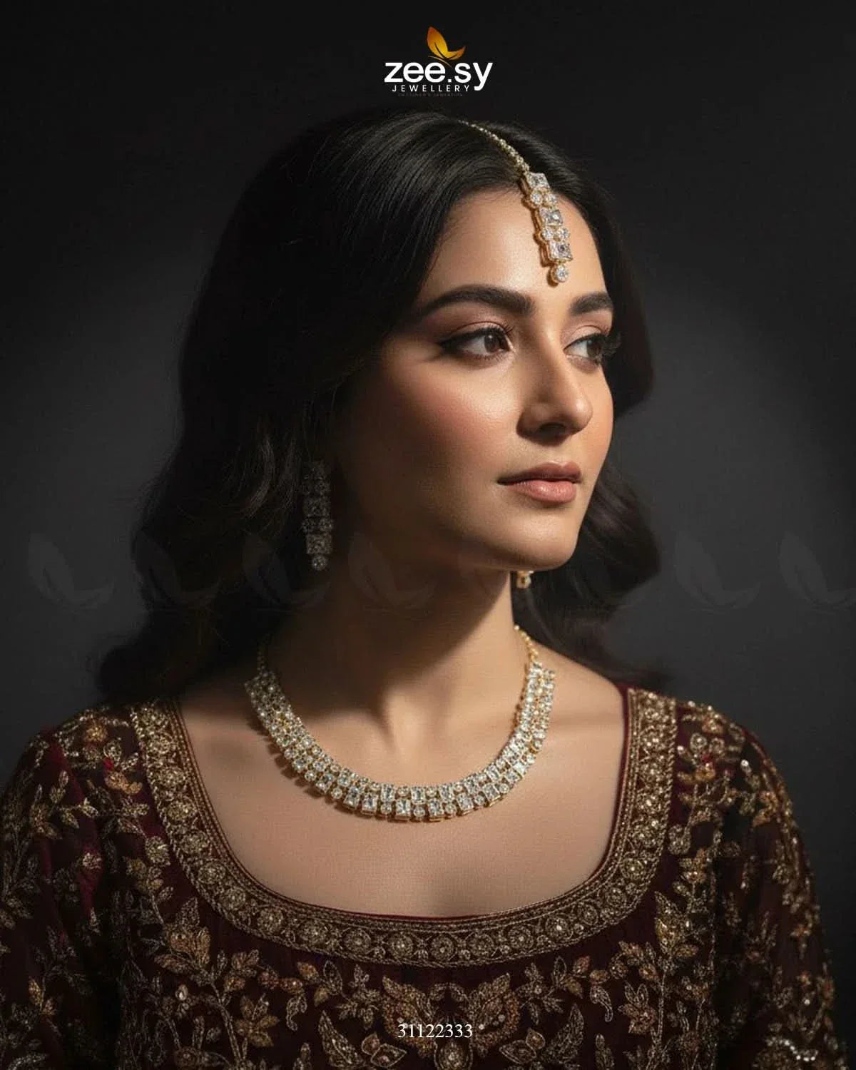 Gala Square Cut Necklace Set Necklace Sets - Zeesy Jewellery Pakistan | Premium Artificial & Imitation Jewellery